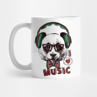 Funny Gift Panda Love Music Mug